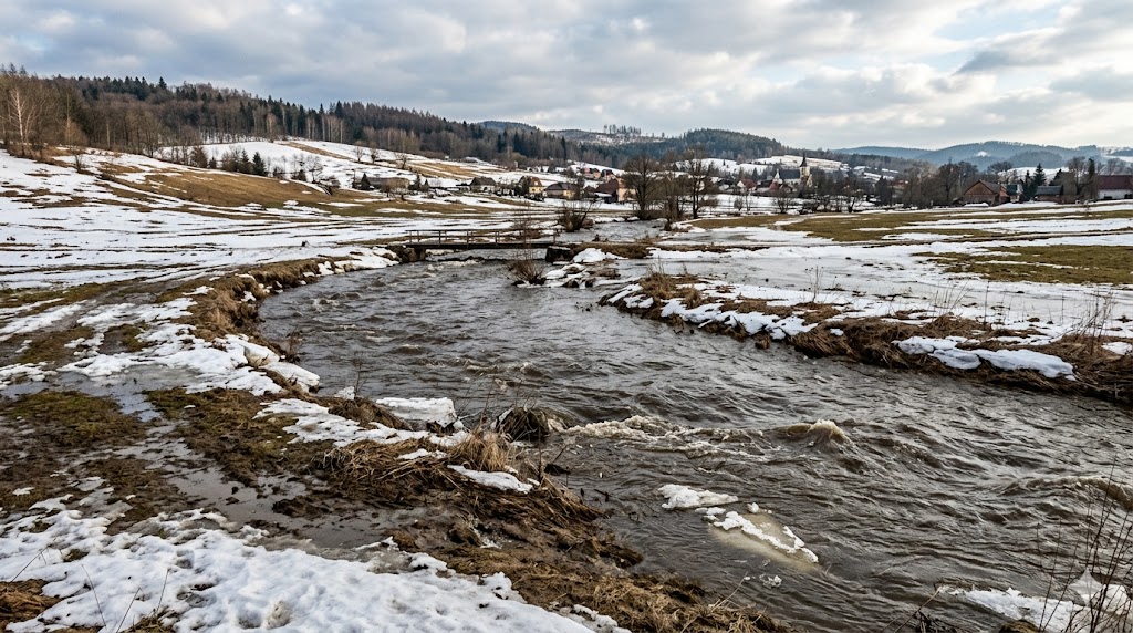 Odwilż po długim mrozie: dlaczego stany wód rosną tak szybko?